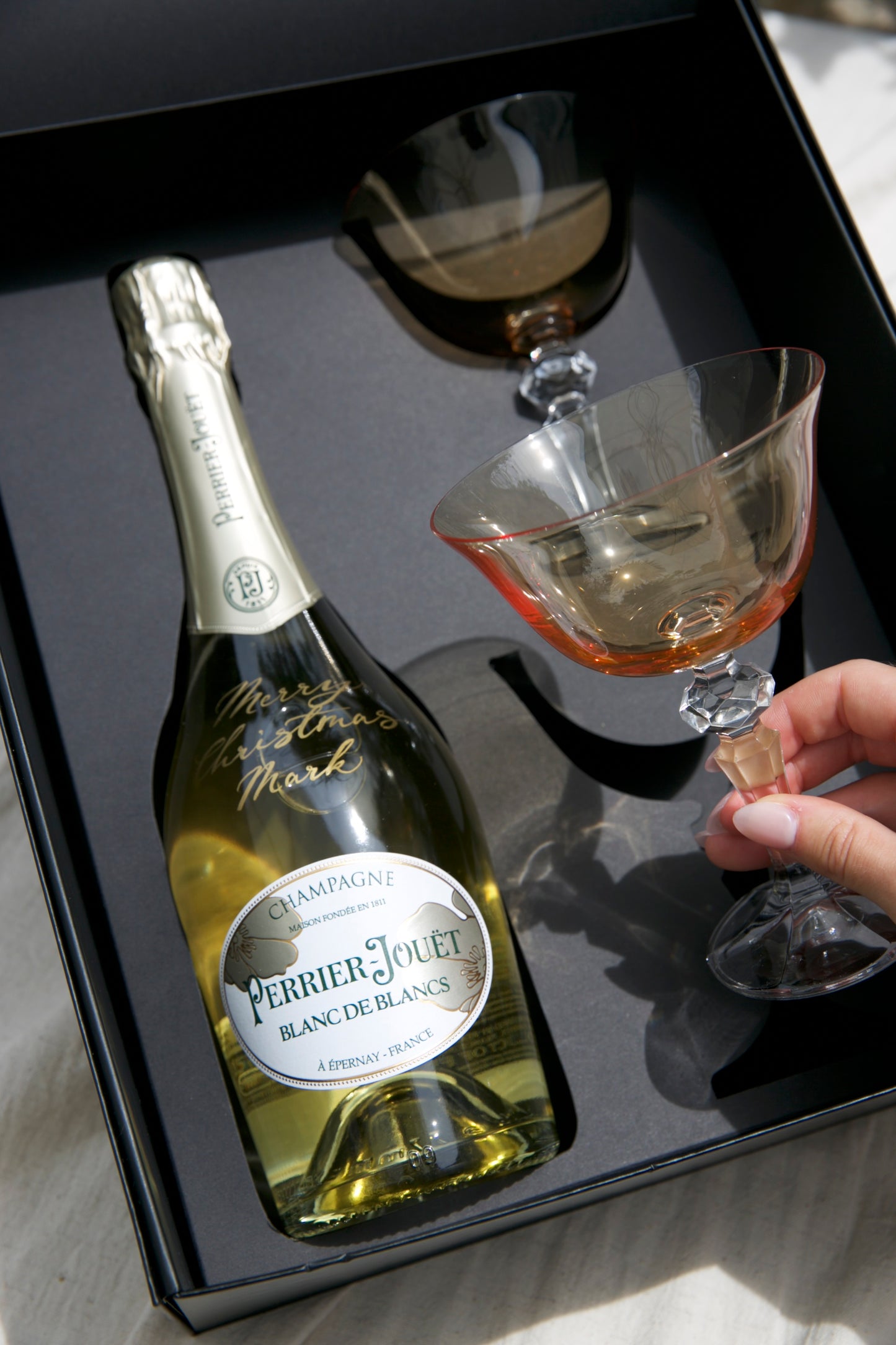 Perrier-Jouët Blanc de Blanc & Coupe Gift